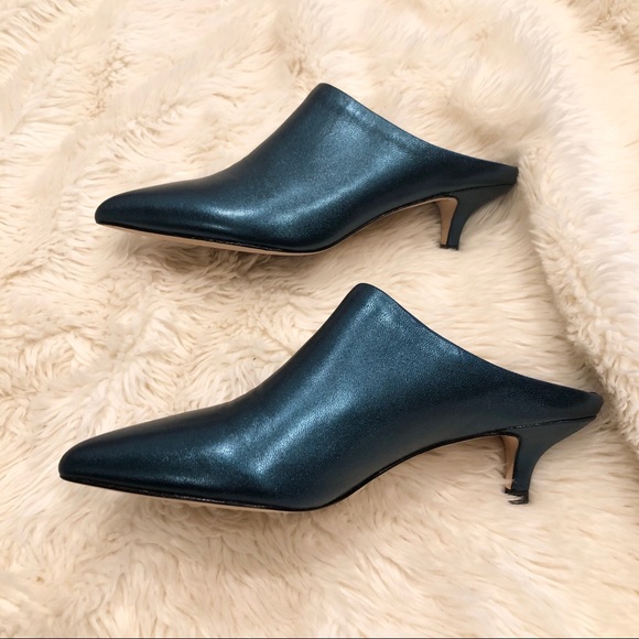 Pour la Victoire Teal Korrine Kitten Heeled Mule - Picture 4 of 7